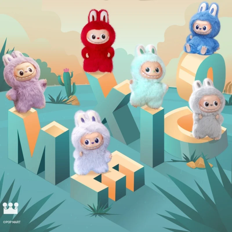 POPMART صندوق أعمى Labubu دمية الوحوش دبوس لسلسلة الحب صندوق الغموض معكرون اللون عمل الشكل أفخم قلادة لعبة هدية #1