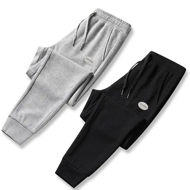 

Loose Men's Sports Casual Pants 2024 New Sle Elastic Waist Stripe Design Long Trousers Comfortable Fit Chinese Brand