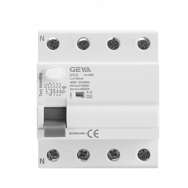 GYL9 4Pole TypeA-SI Type RCD RCCB Electromagnetic Residual Current Device 40A 63A Super Immunity Leakage Circuit Breaker