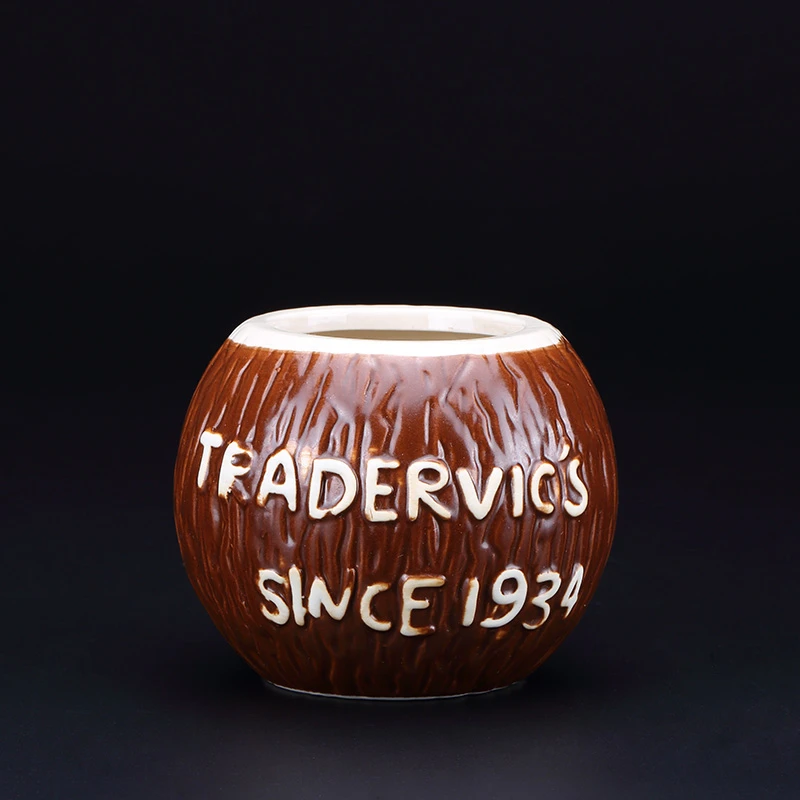 400 مللي كوب سيراميك على شكل جوز الهند كوب للهدايا أكواب وأكواب مجموعة ديكور السنة الجديدة كوب تيكي برواري