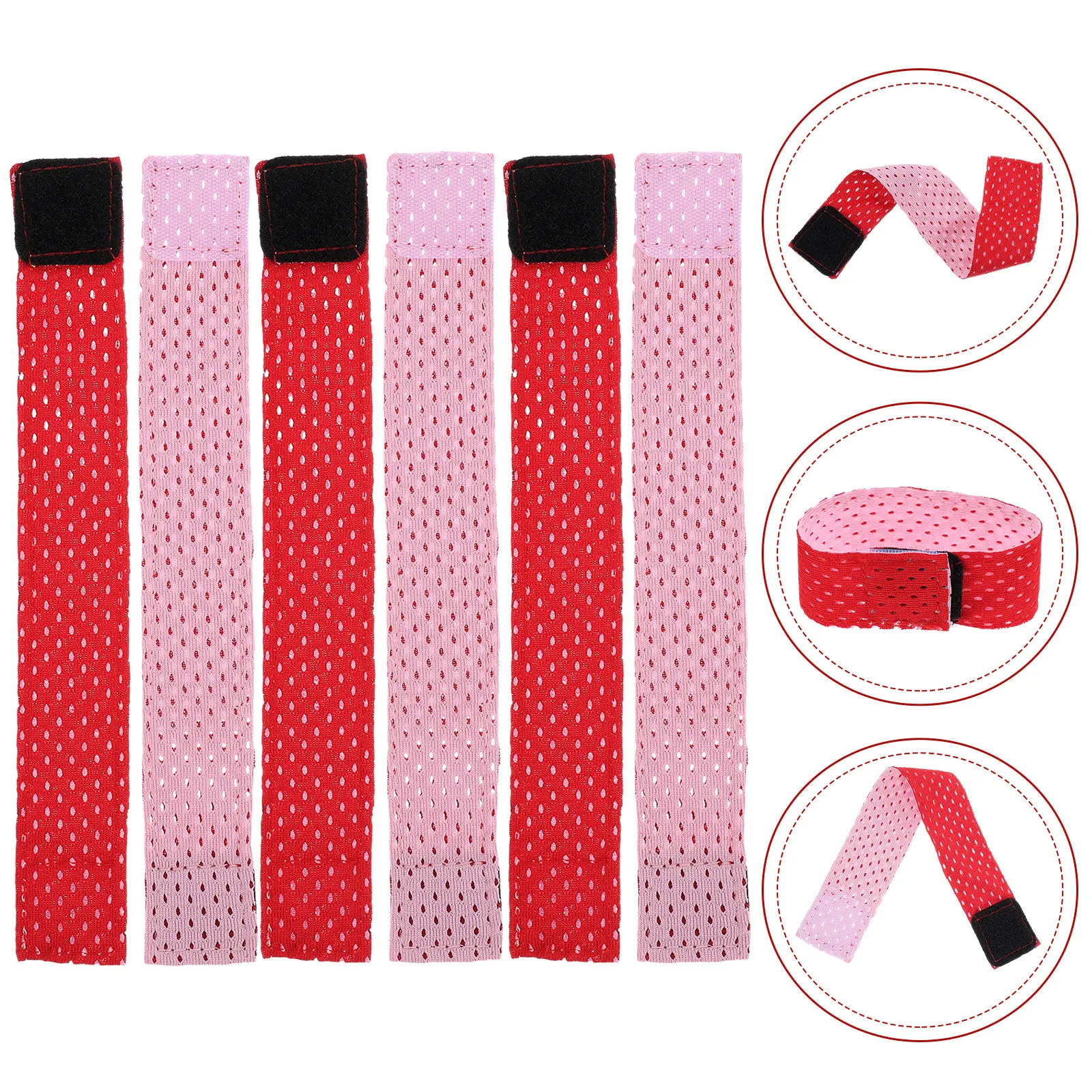 6Pcs Sleeve Straps Adjustable Elastic Sleeve Holders Sports Anti-Slip Bands for Running Workout Elastic Band