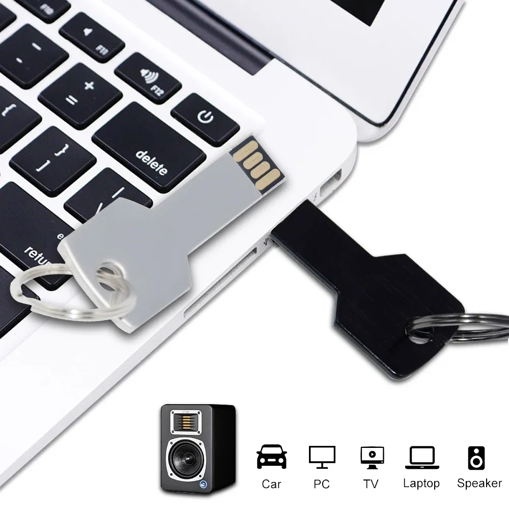 แฟลชไดรฟ์ USB 2.0 สีสันสดใส 50 ชิ้น ความจุ 128GB 4GB 8GB 16GB 32GB  พร้อมสลักชื่อ ของขวัญ  สำหรับธุรกิจ (ฟรีโลโก้)