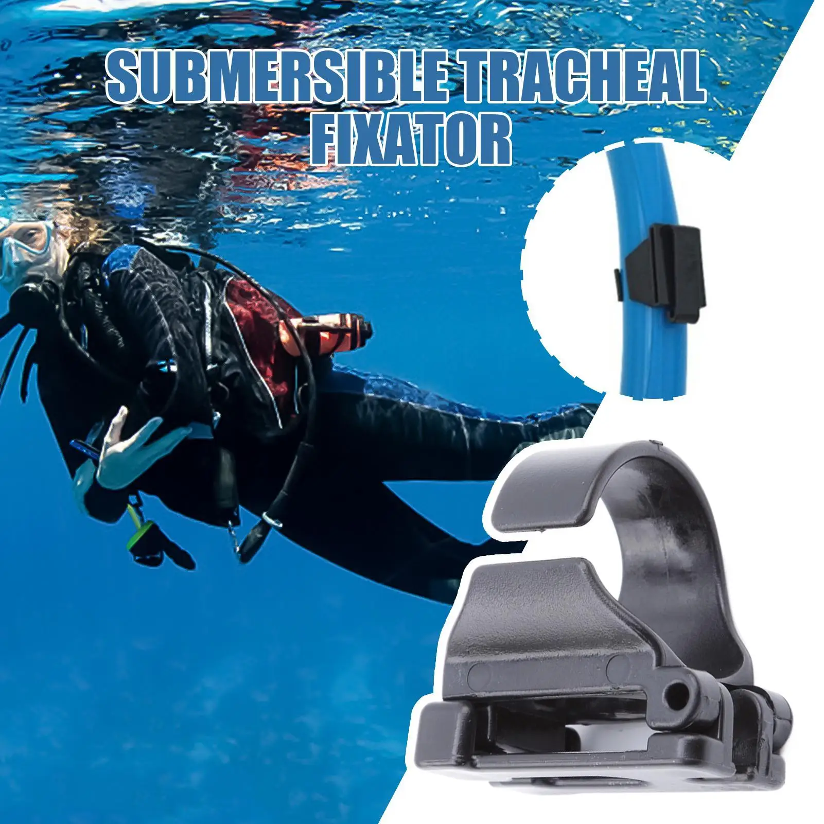 1Pcs Snorkel Clip Diving Snorkel Holders Diving Clip Full Dry Plastic Breathing Tube Accessories Hanging Buckle Buckle​