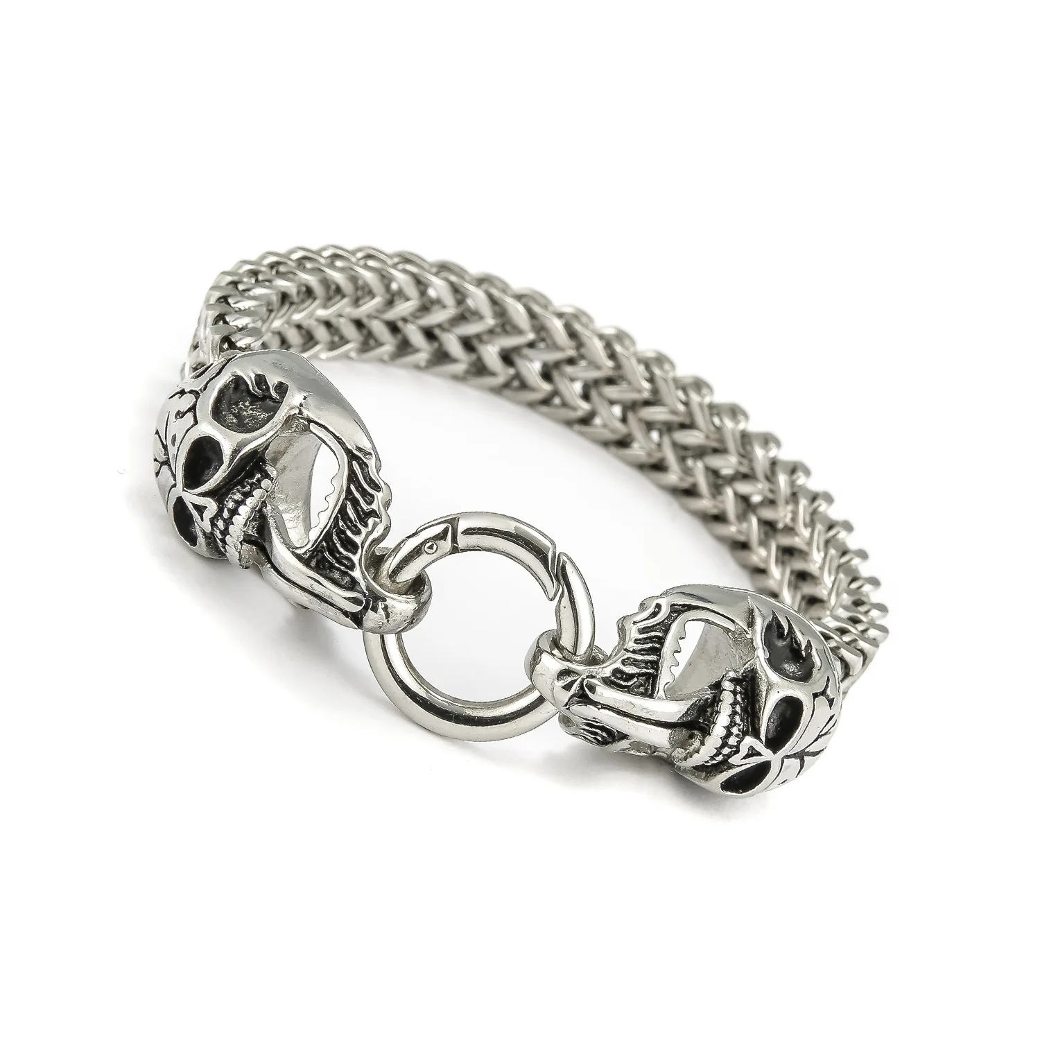 Hot Selling Classic Fashion Punk Stainless Steel Skull Bracelet Men\\\'s Charm Gothic Bracelet Jewelry Gift image 3