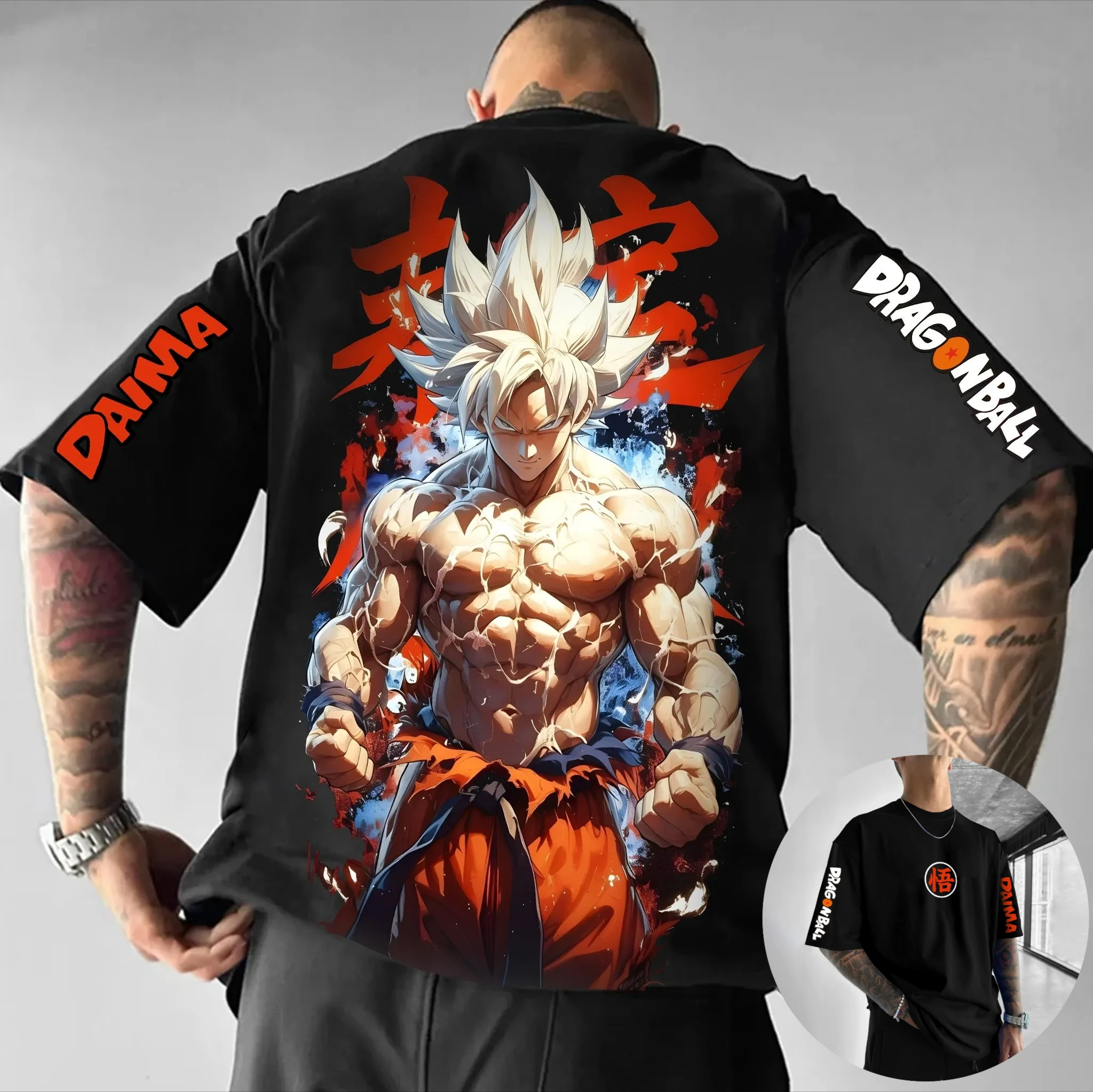 New Dragon Ball Z Super Saiyan Goku Printed T-shirt Men's and Women's T-shirt Parent-Child Clothing Boy and Girl T-shirt 2026