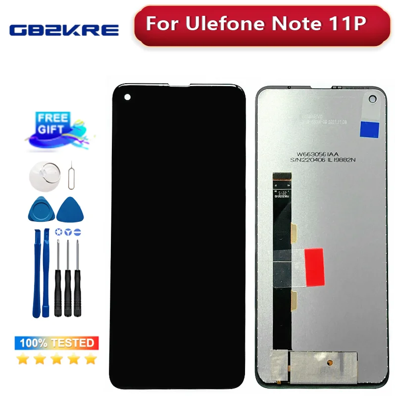 New Original 6.55 Inch Touch Screen+720x1600 LCD Display Assembly Replacement For Ulefone Note 11P Android 11 Smart Phone