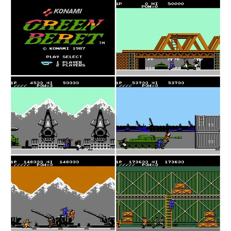 Green-Beret 8 Bit Game Cartridge For 60 Pin TV Game Console Japanese version