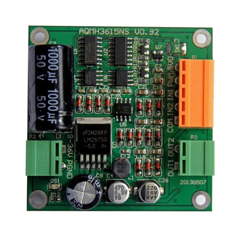 12/24 / 36V 15A High Power DC Motor Driver Board / Module Positive and Negative Full PWM