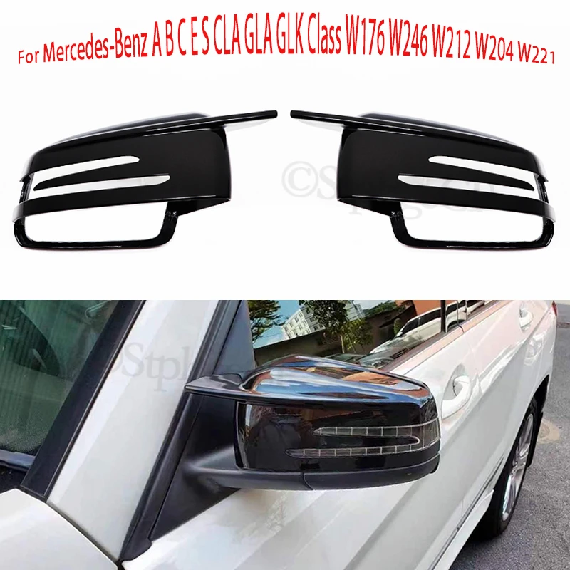 

For Mercedes Benz W176 W246 W212 W204 X156 X204 W221 A B C E S CLA GLA GLK Class Sport style modified rearview mirror cover