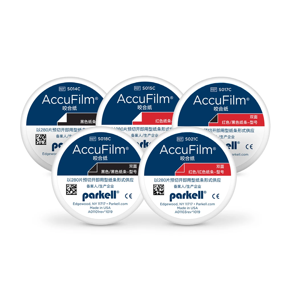 

Parkell AccuFilm Double-Sided Articulating Film Super Thin 21 Microns High-Precision Occlusal Adjustment Black/Red&Single Color