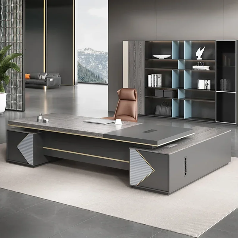 

Executive Office Desk Furniture Acrylic Table Modern Study Bedroom Tables Gaming Auxiliary Computer Standing Seating Organizer