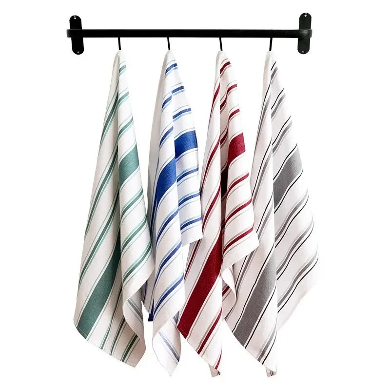 

1Pc 45x70cm Striped Tea Towel Cotton Dinner Placemat Kitchen Dishcloth Absorbent Table Napkin