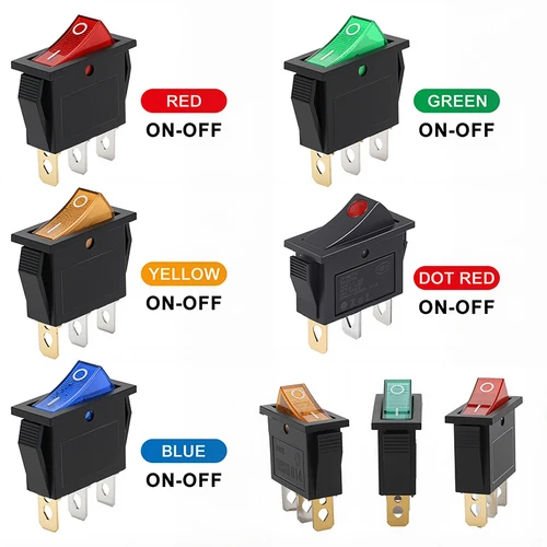 5/20 piezas KCD3 interruptor basculante ON-OFF ON-OFF-ON 2 posiciones 3 pines equipo eléctrico con interruptor de alimentación de luz 16A 250V / 20A 125V AC