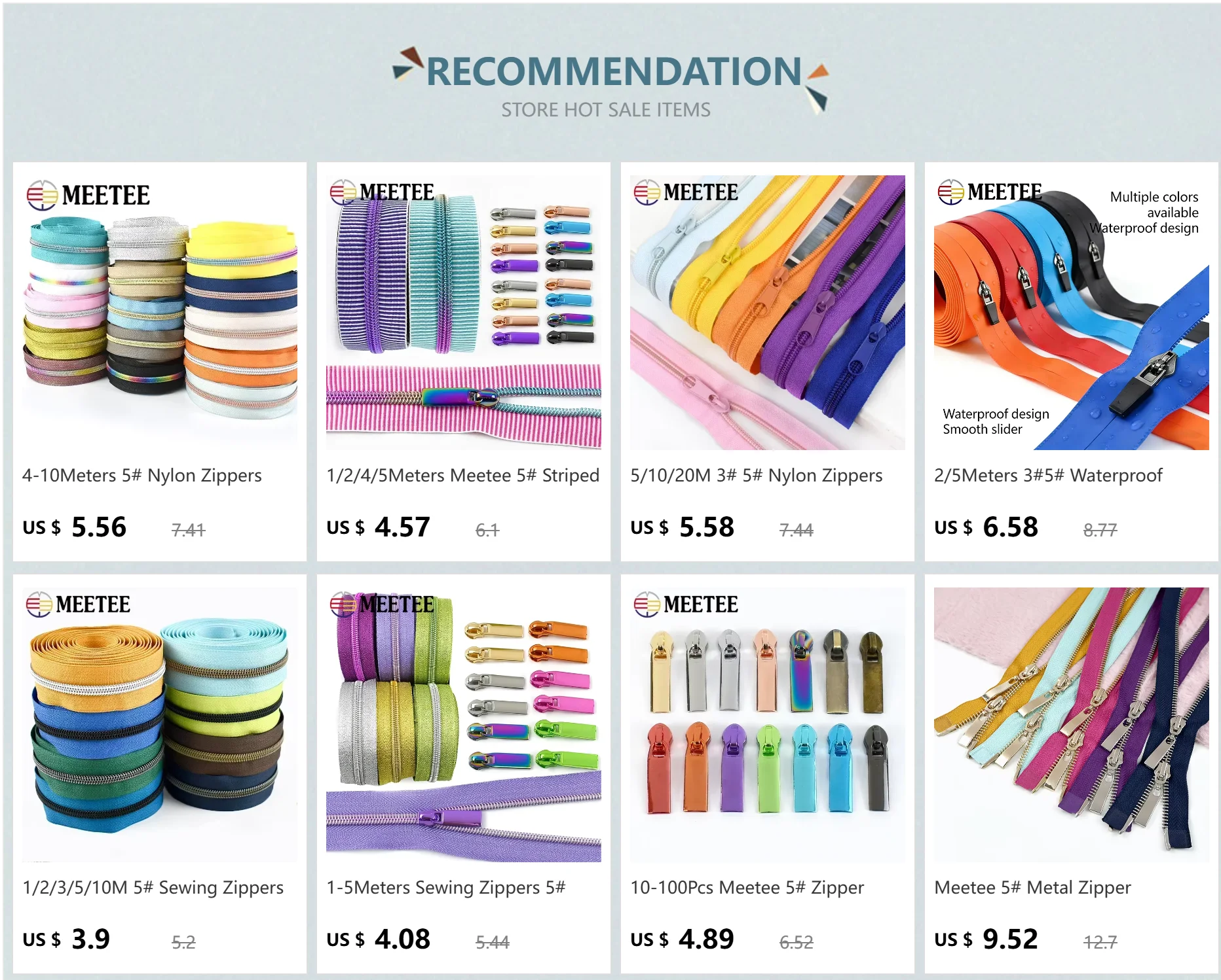 1–5 Meter Nähreißverschlüsse 5 # Nylon-Reißverschluss-Schieber, Kleidersack, dekorativer Reißverschluss pro Meter für Kleidung, Reißverschluss-Reparatursatz, Zubehör – Detail 1