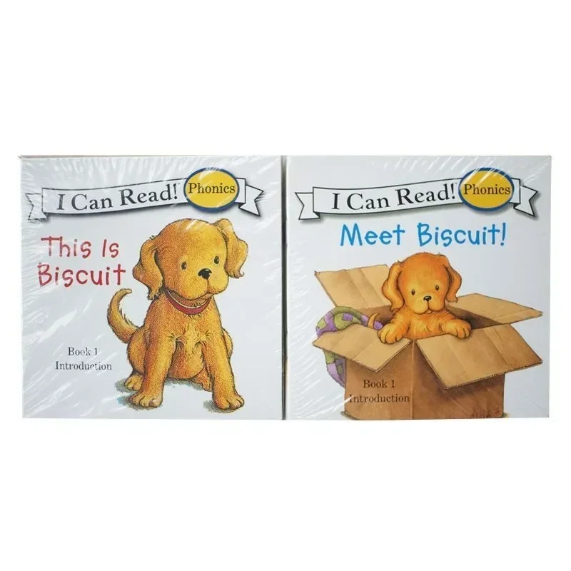 12 livros/conjunto biscoito cão série livro de imagens do bebê crianças inglês dos desenhos animados livros crianças aprender palavras livro de leitura educacional