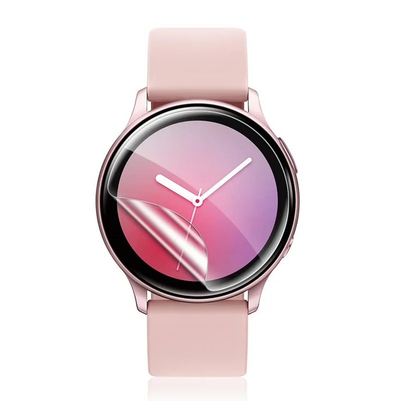 Мягкая ультратонкая Защитная пленка для Samsung Galaxy Watch Active 1 2 40 мм 44 м Active 2 3D Защитная пленка с закругленными краями для экрана