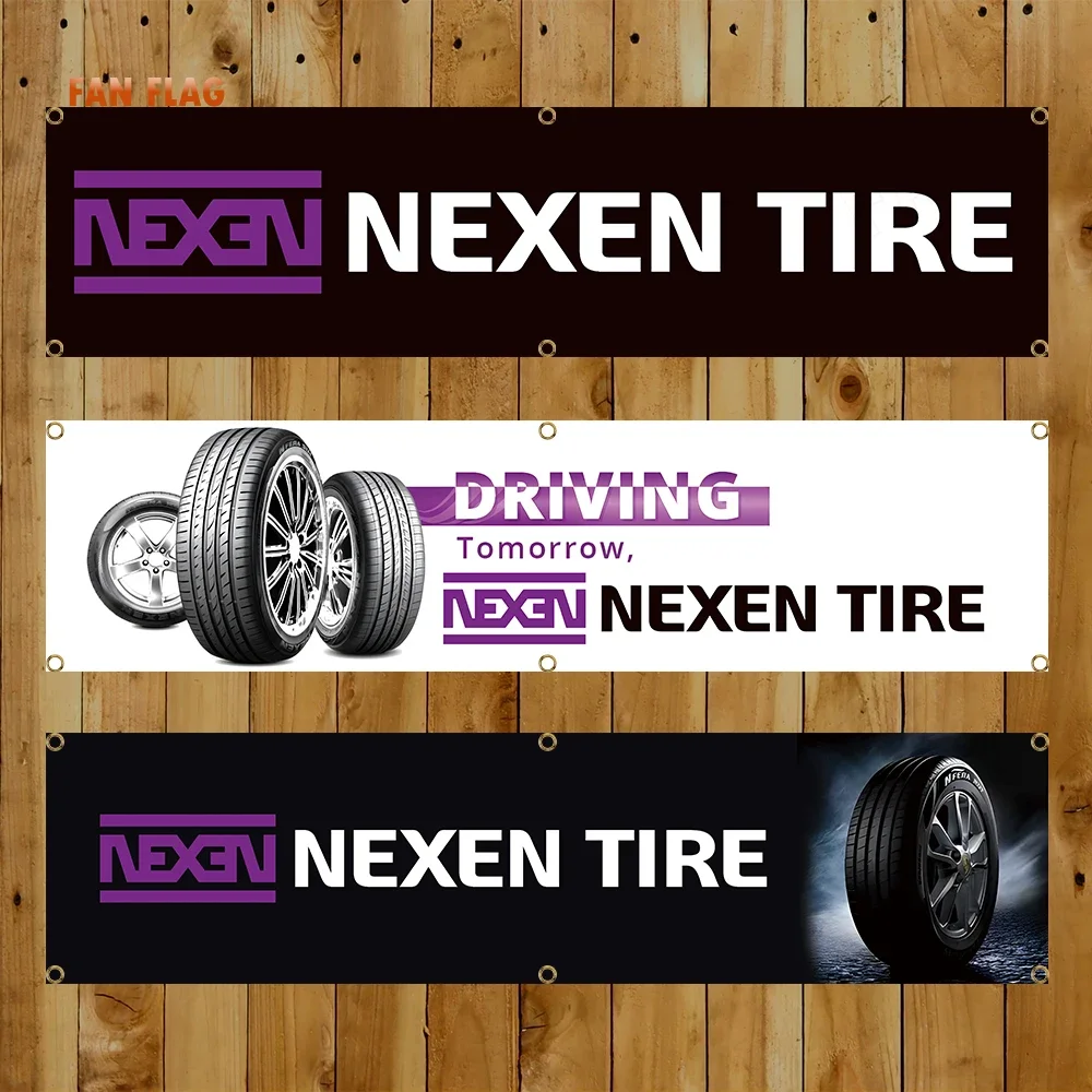 Автозапчасти 60x240 см, шины NEXENs, баннер, флаг, полиэфир, печать, гараж или наружное украшение, гобелен