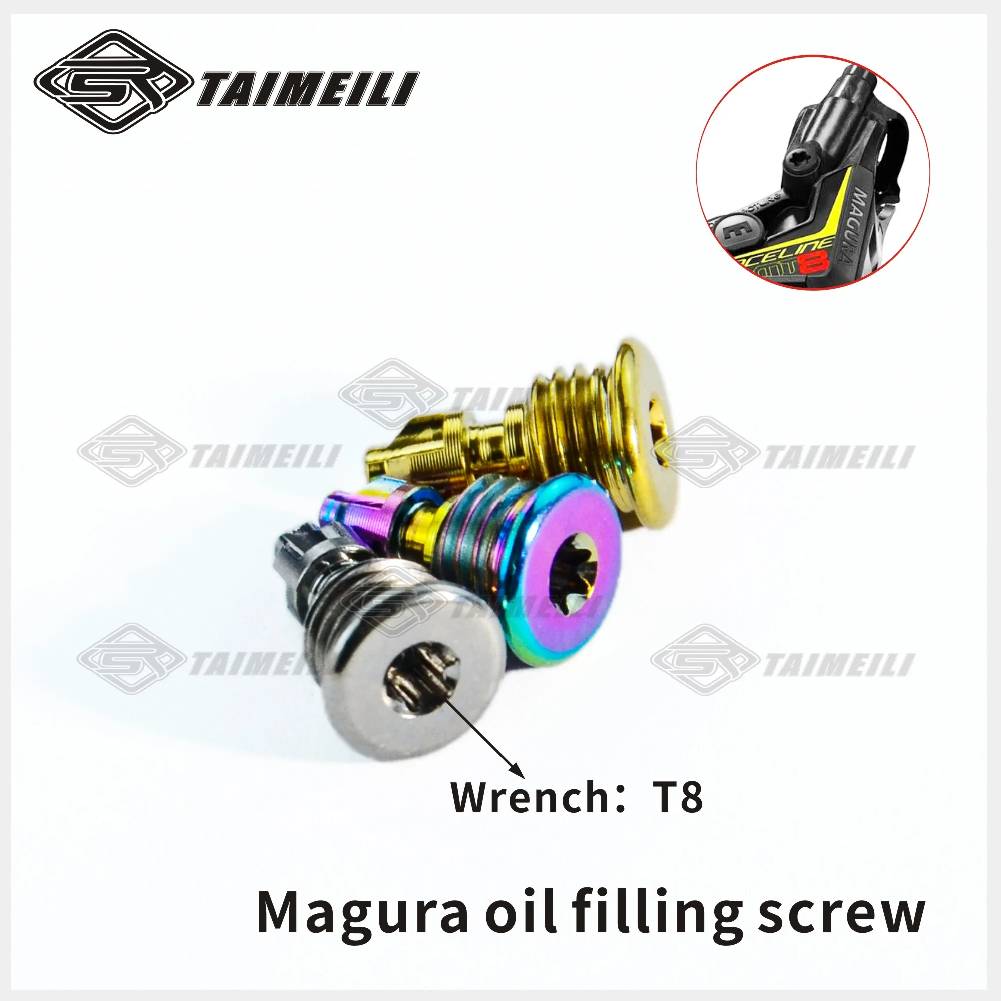 TAIMEILI 2pcs Titanium alloy Magura brake handle oil filling screw handle oil filling screw 2pcs