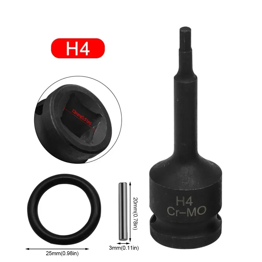 Imagem -06 - Chave de Soquete Métrica Polegada Haste Conjunto Soquete Impacto Hex Soquete Longo Bit Soquete ar Allen h4 h5 h6 h7 h8 h9 H10 H12