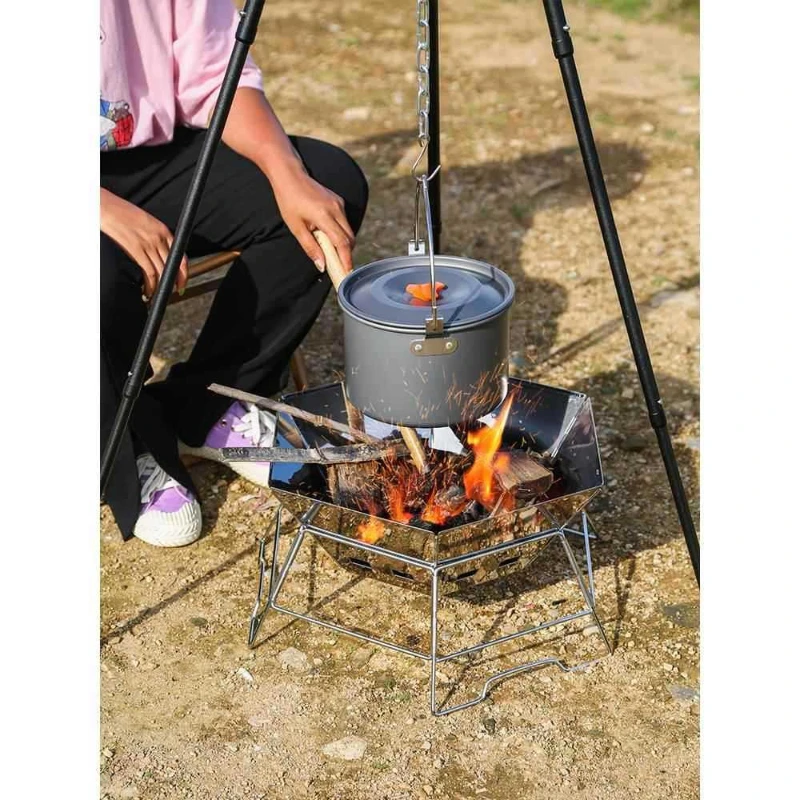 Outdoor camping hangende pot beugel statief draagbare brander statief camping picknick