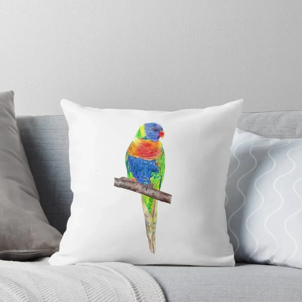 

Rainbow Lorikeet Throw Pillow Cushion Cover Christmas Pillow Cases Sofa Cushion Couch Cushions pillow