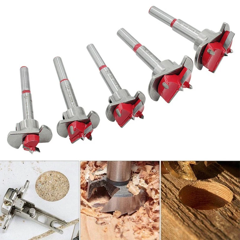 Adjustable Carbide Drill Bits Hinge Hole Opener Boring Bit Woodworking Hole Opener Set Woodworking Cutter 15-40mm