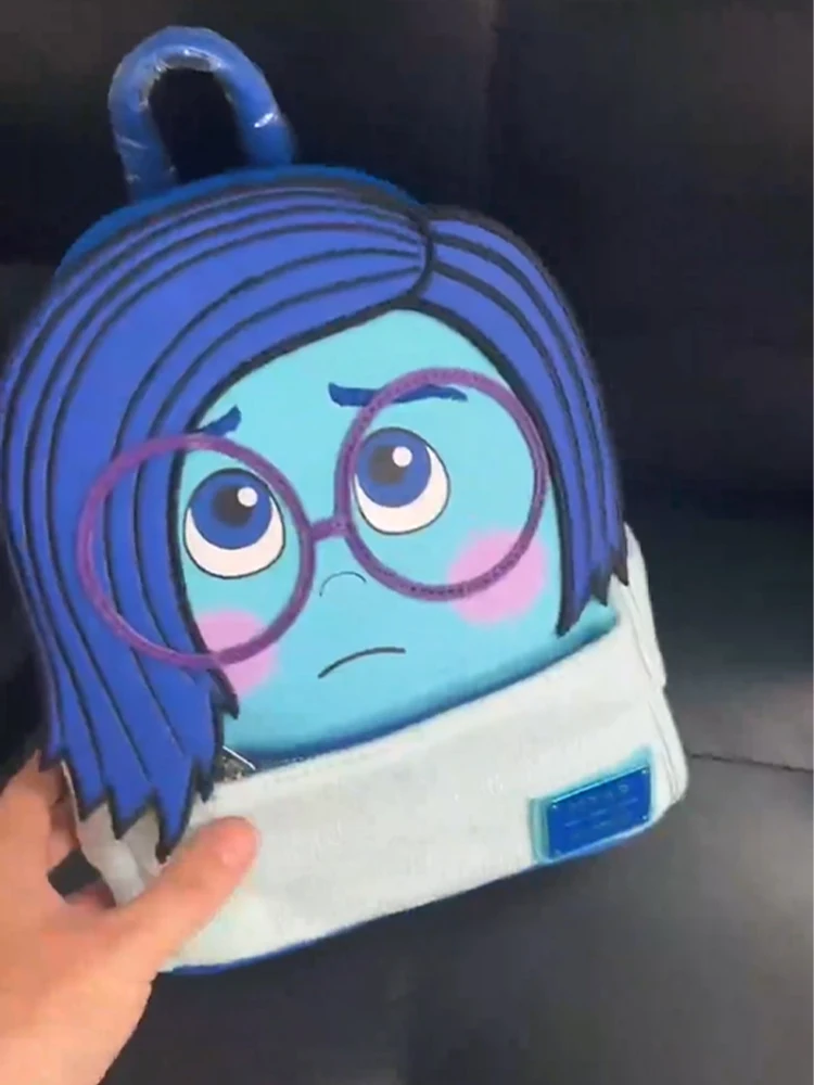 New Disney Pixar Inside Out Sadness Cosplay Mini-rucksack Women's Casual Bag Children's Schoolbag Student Gift