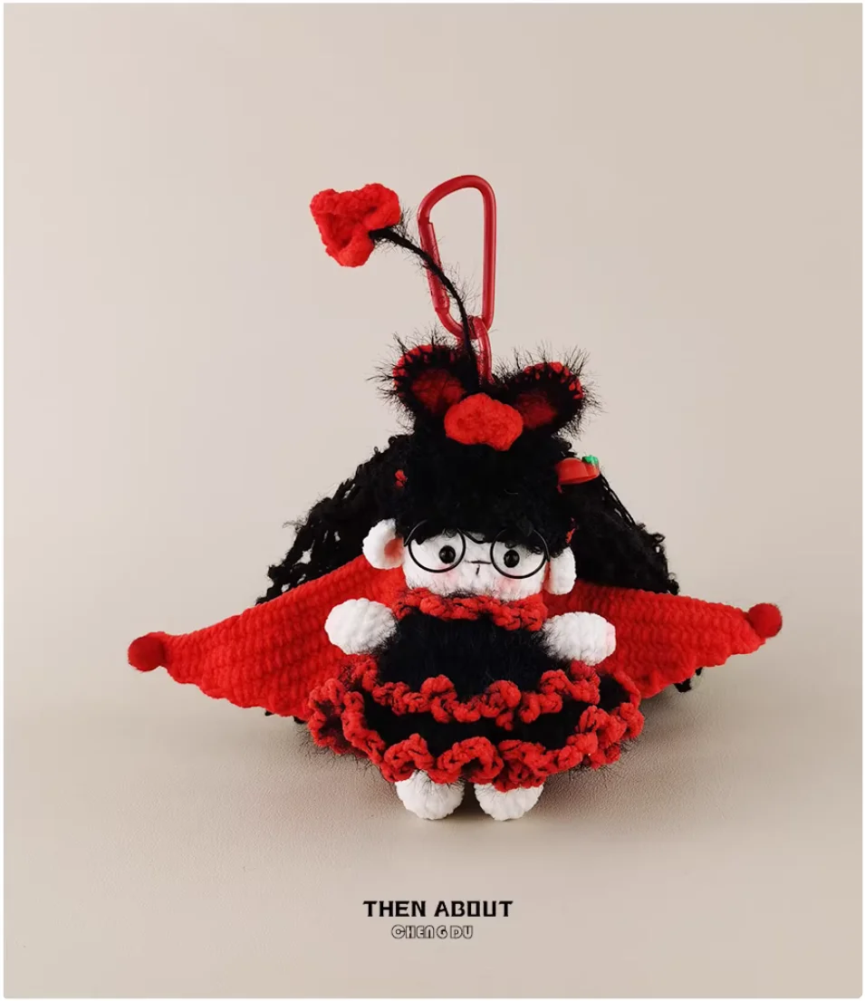 Cross-dressing lamb demon cute cute doll bag pendant pendant Keychain handmade gift