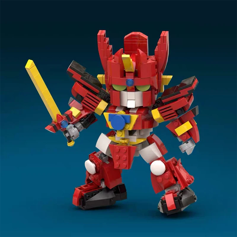 

MOC Animated Movie Figure Fire Demon King Energy Messenger Mech Warrior Robot Building Blocks Model DIY Kids Toys Birthday Gift