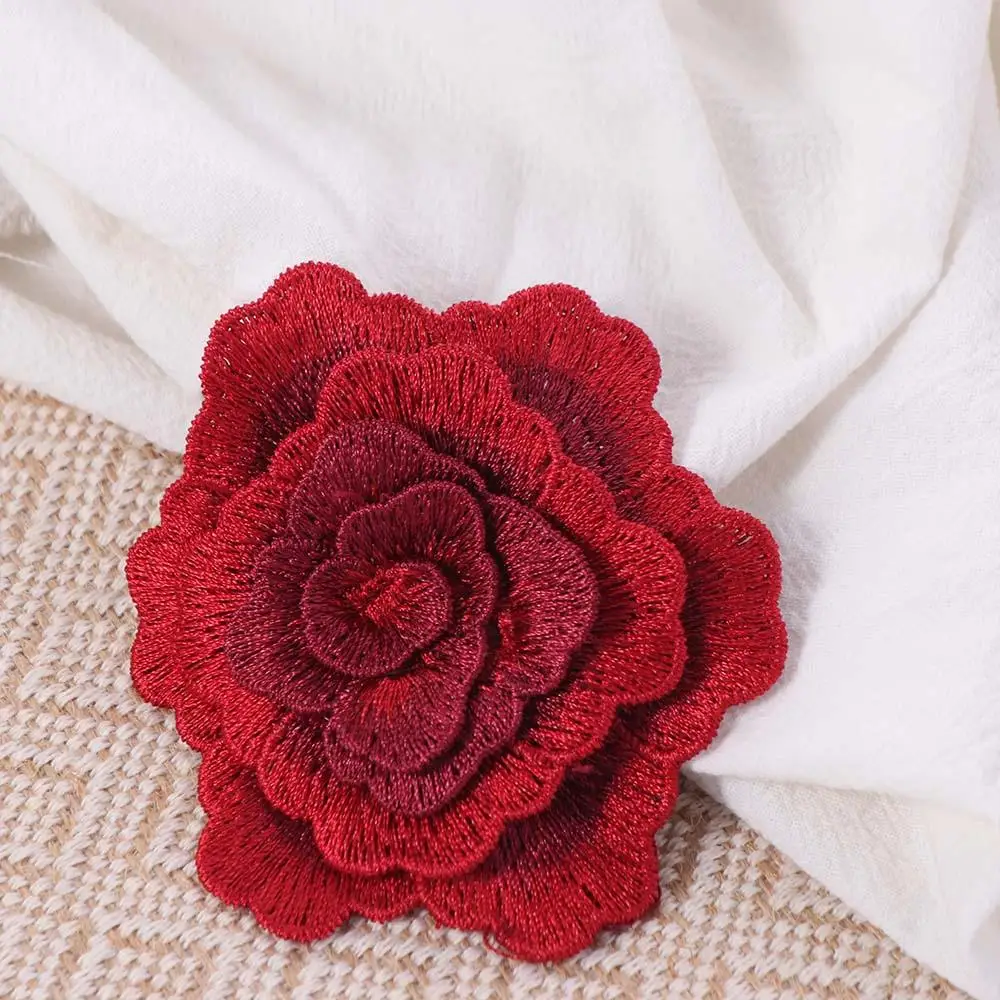 

3PCS Multi-layer 3D Flowers Embroidered Appliques Exquisite DIY Crafts Clothing Appliques Handmade Garment Decoration
