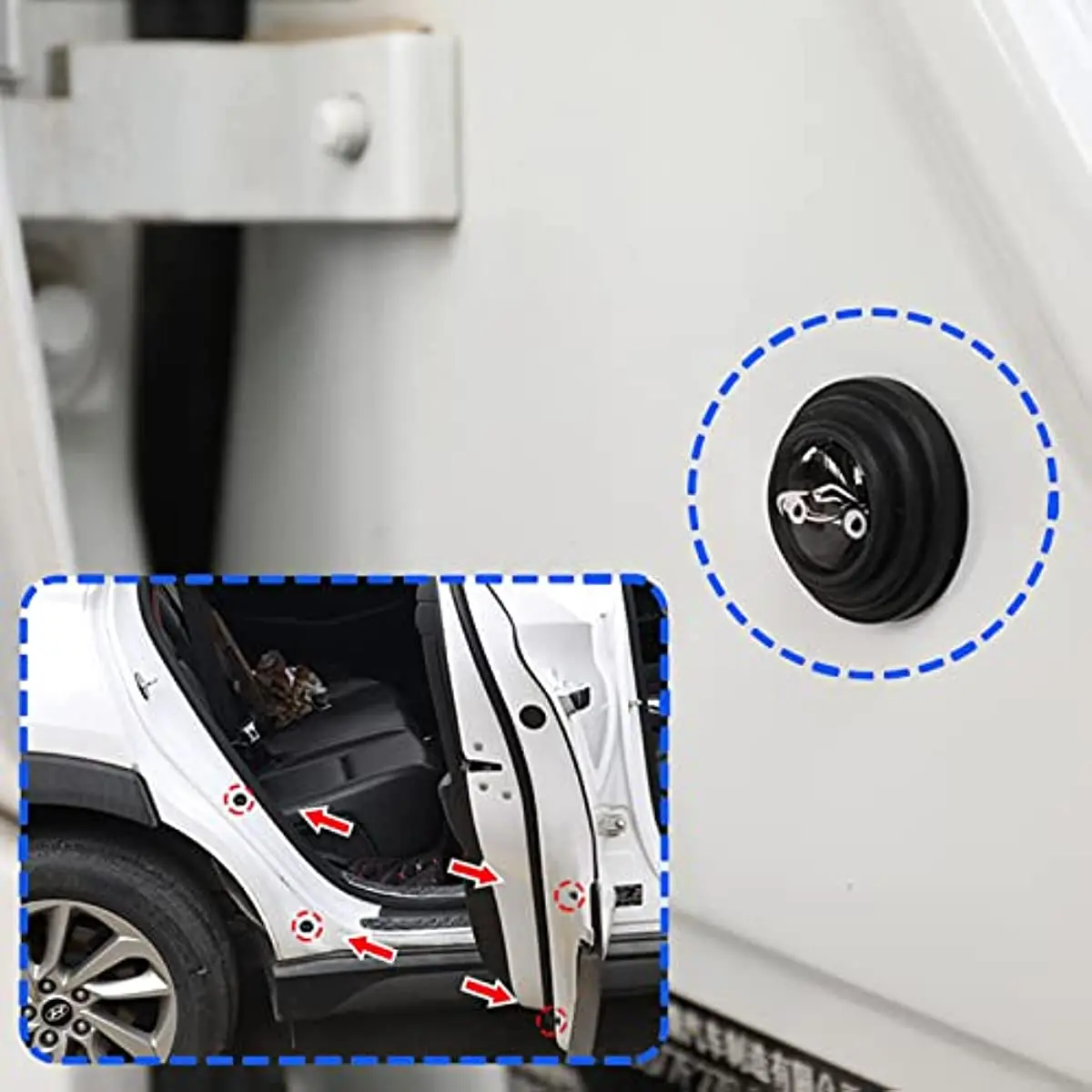 

30 Pieces of PVC Door Door Seal Stickers Edge Protection Door Shock Absorbers Bumper Pads Door Shock Absorption Car Accessories