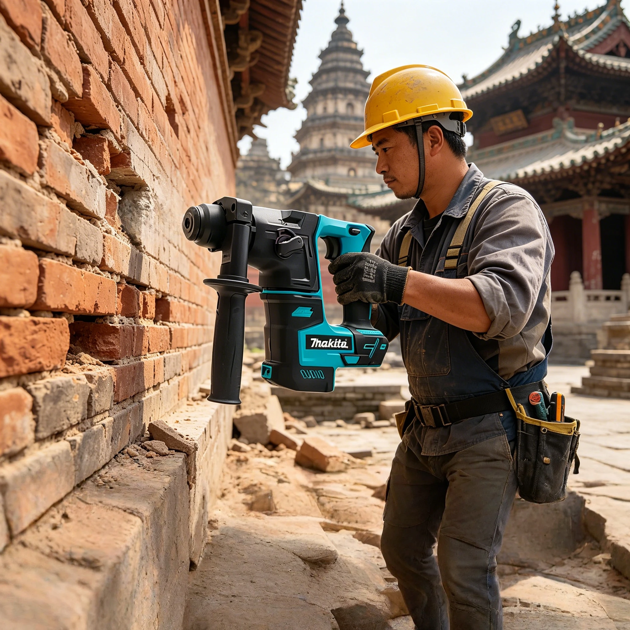 Makita Professional HR140D 18V  Brushless Cordless Rotary Hammer, Compact Electric Hammer for Precision Work