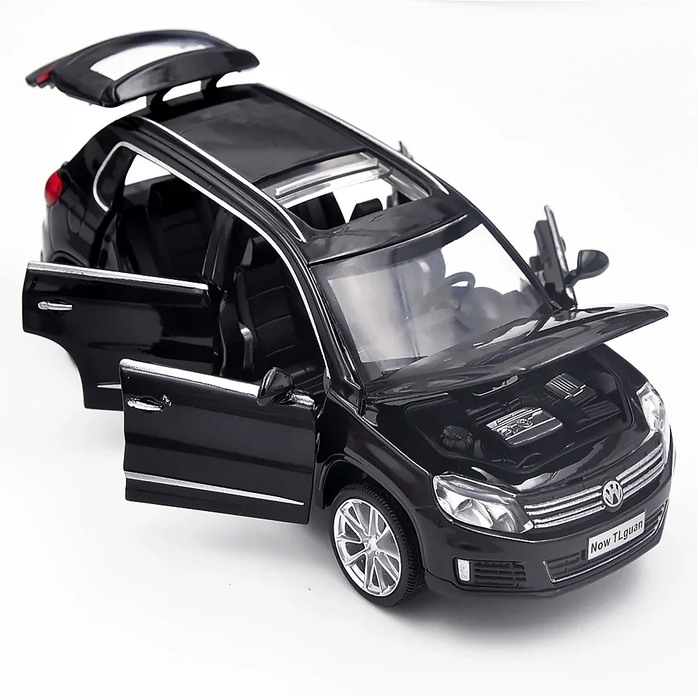 1:32 alloy pull back car toy, high imitation for Tiguan L, door opening music & live & toy car, wholesale