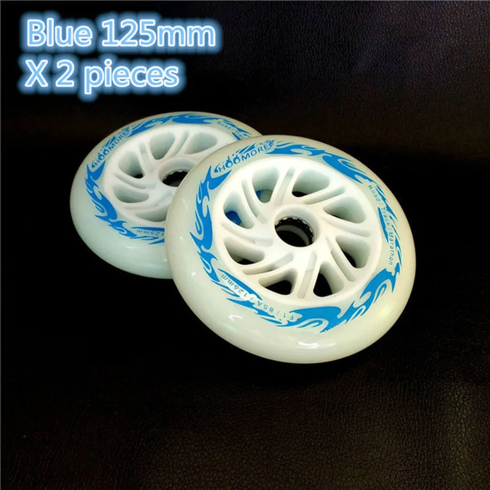 Scooter Wheel With Bearings ps 2 Pieces / lot LED Flash Wheel100 110 125mm High Elasticity speed skating wheels Skate Tires
