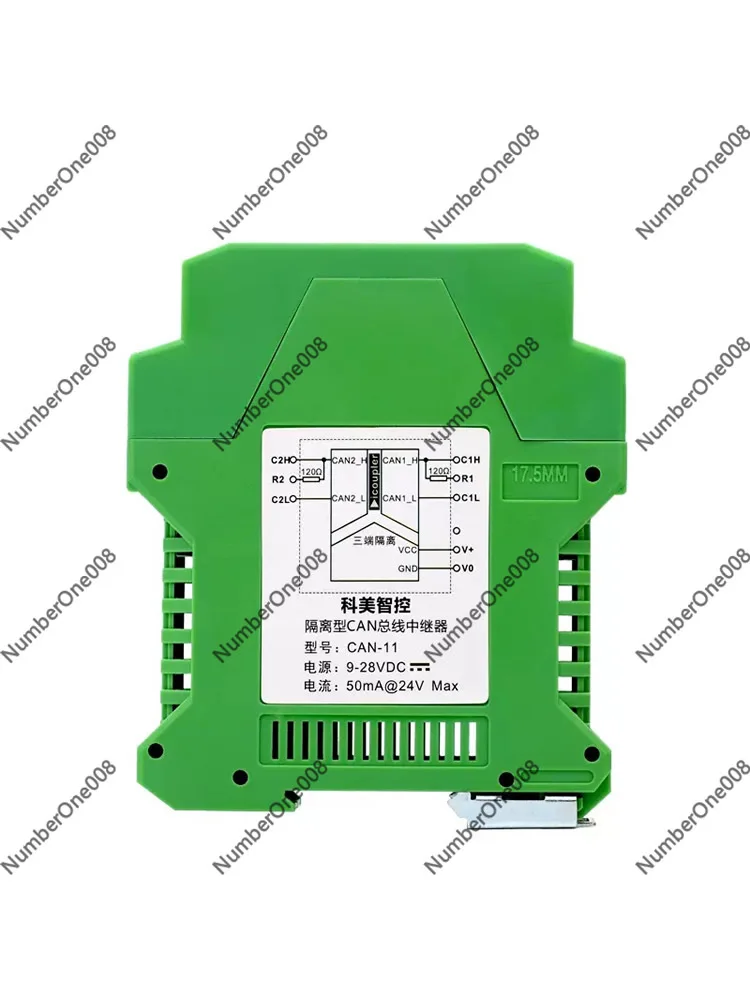 

CAN Bus Isolator Module, 1 Input 1 Output CAN FD Repeater Isolation Barrier, Industrial Communication Repeater 24V