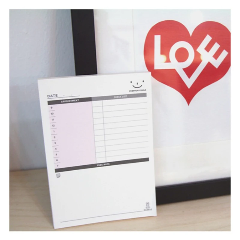

Gift simple business office School Supplies do list weekly plan note pad removable itinerary record memo Pad kawaii stationery