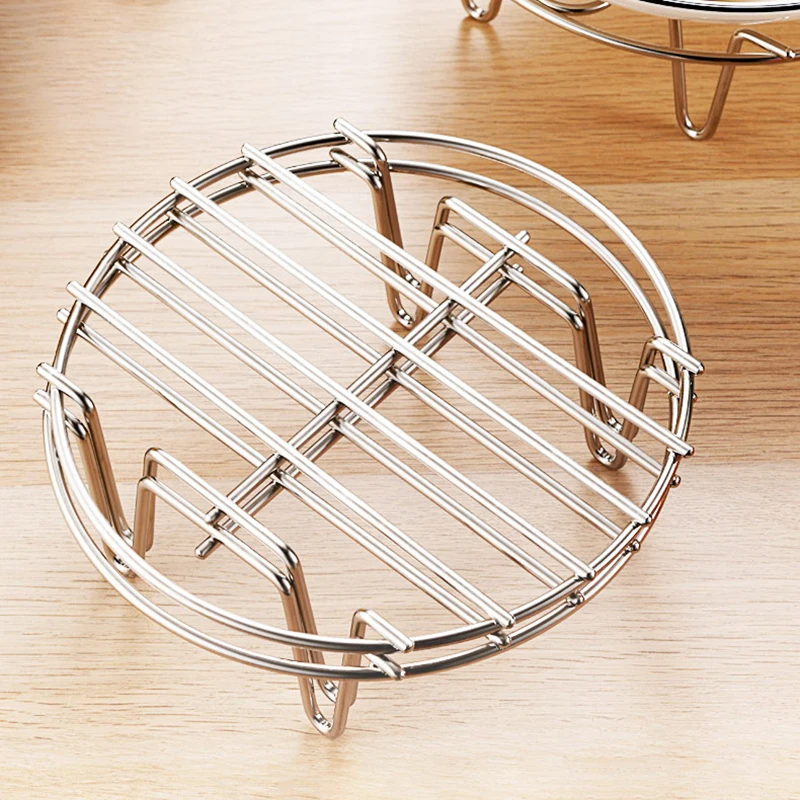 

（Summer6）Stainless Steel Cookware Steamer Rack Cooking Baking Pot Stand Airfryer Grill Food Accessories Kitchen Steaming Racks
