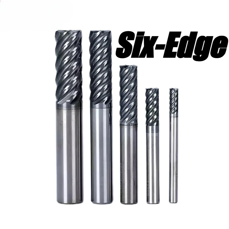 

Hardening Steel Six-Edge Tungsten Steel Milling Cutter Finishing Cutter Carbide Coated Milling Cutter Finishing