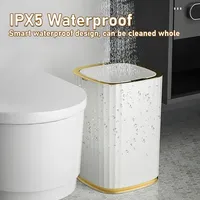 9/12/15L Smart Trash Can Large Capacity For Kitchen Bathroom Garbage Bin Automatic Induction Waterproof Bin Smart Home Trash Can