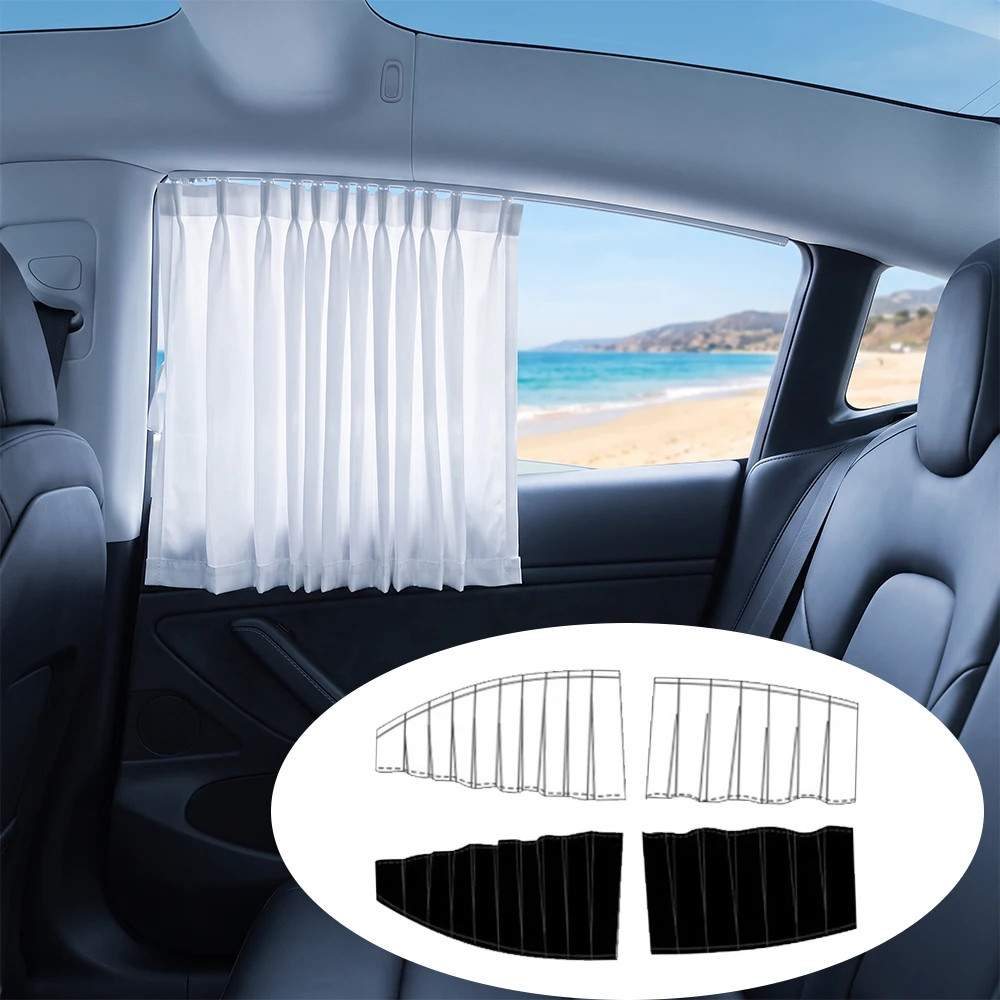 For Tesla Model 3 Model 3 Highland Model Y 2021-2024 Car Side Window Sunshade Privacy Insulated Curtain Windshield Blind Covers