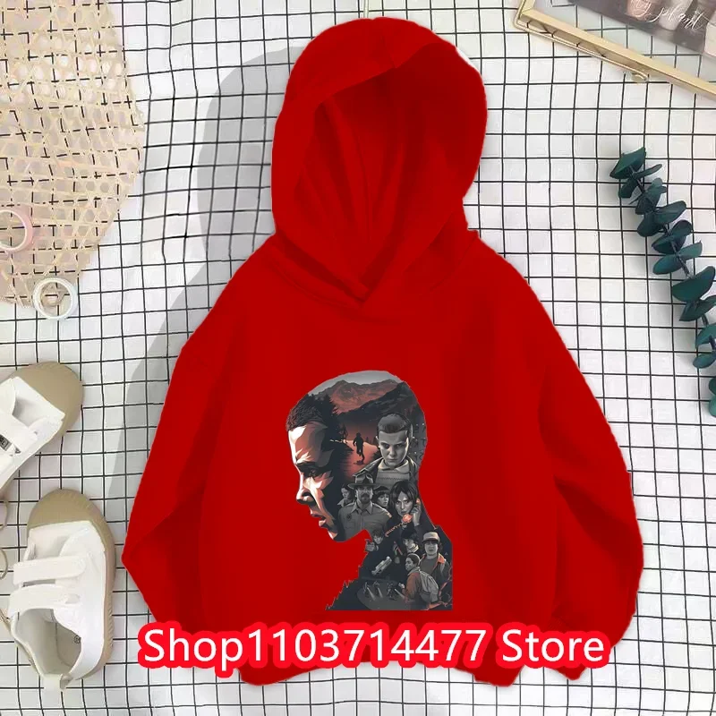 Boy Stranger Faces hoodie - GIFT BOX SET STRANGER ELEVEN THINGS HORROR DVD girl long Sleeves hoodie