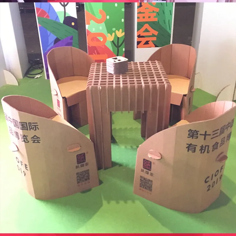 Creative Corrugated Stool Paper Huijia Paper Cardboard SofaStool Recep