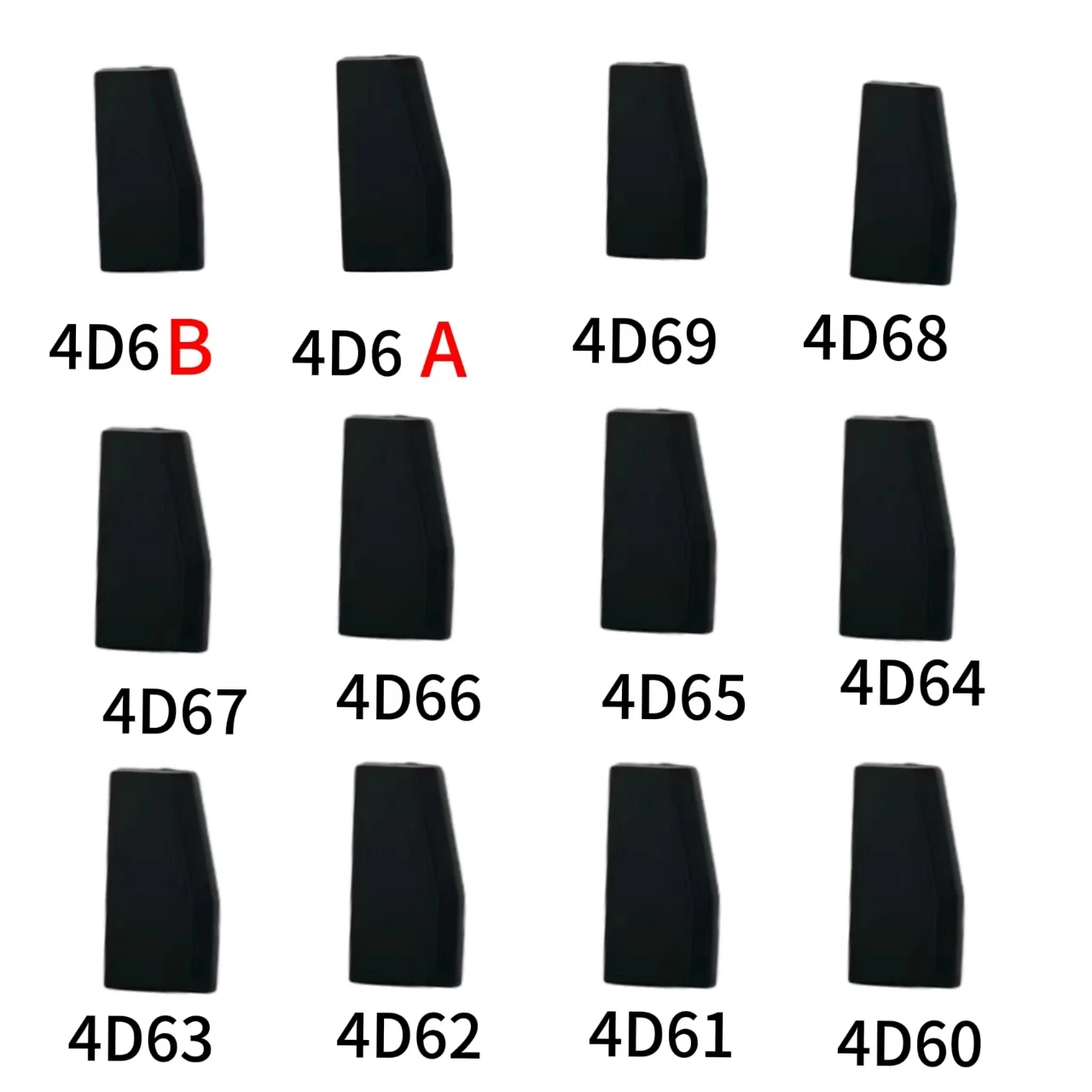 5 10 15pieces  4D60 4D61 4D62 4D63 40Bit 4D6380Bit 4D65 4D67 4D68 4D69 4D6A 4D6B Quality Transponder Car Key Blank  Chip