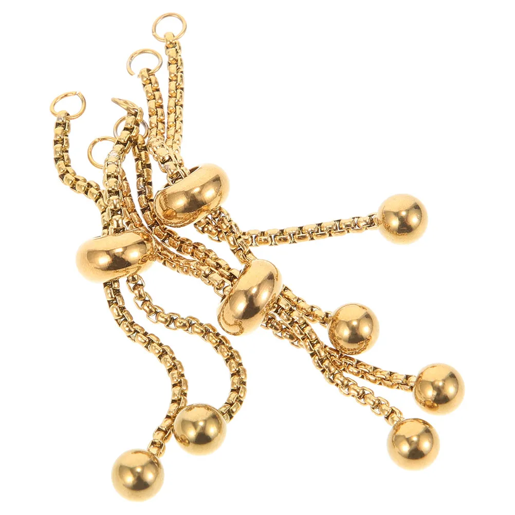 

Набор из 3 регулируемых удлинителей для браслетов из нержавеющей стали, цепочки-слайдеры для самостоятельного изготовления украшений, удлинители для женских браслетов