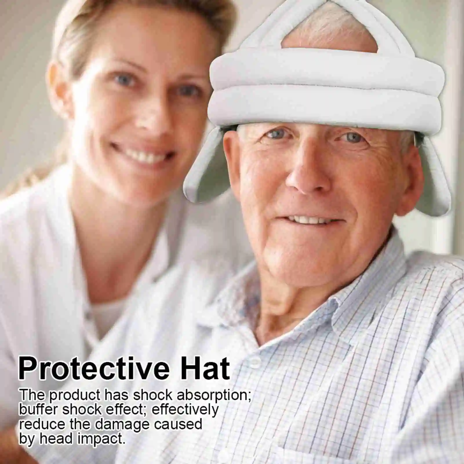 Protective Hat Elder   Safety Helmet Old Man Ear  Fall prevention Protective Hat Safety Helmet Toddler