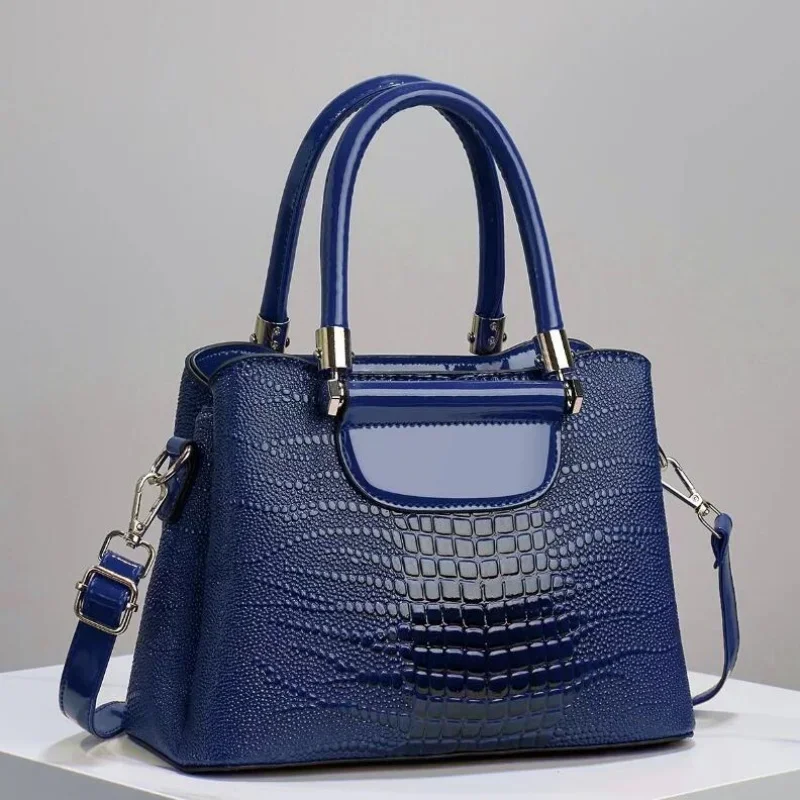 

2024 New Pu Leather 3 Layers Alligator Crossbody Bag for Women Female Shoulder Messenger Sac Designer Ladies Handbags