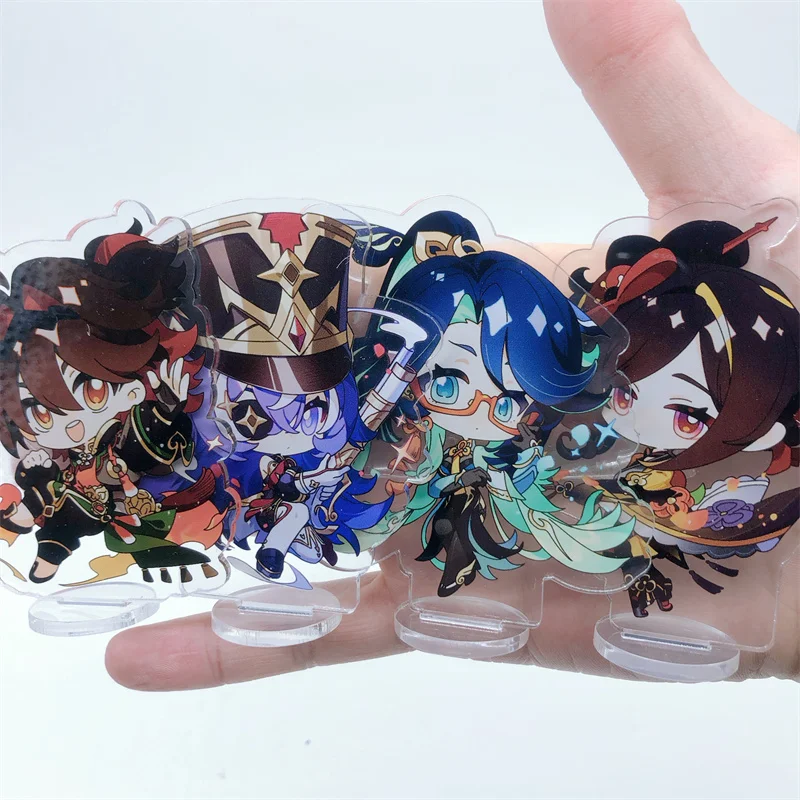 Anime Game Genshin Impact Gaming Xianyun Figure Stand Plate Keychain Cosplay Prop Accessories