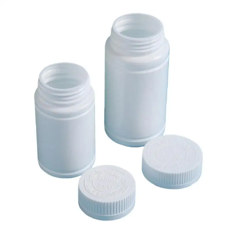 10Pcs 20-225ml Pill Vials Tablet Capsule Solid Powder Portable Containers Plastic HDPE White Empty Seal Bottles