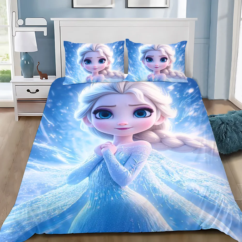 

Duvet Cover Pillowcase Bedding Set Frozen Princess Elsa Adult Boy Girl Bedroom Decoration Children Gift Single Double Large Size