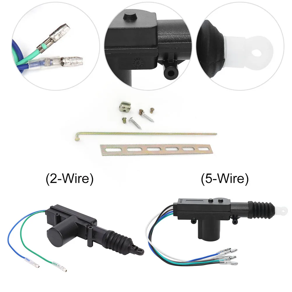 12V Car Locking System Actuator Single Shot Central Door Lock Motor Kit Universal Heavy Duty Electric Door Lock Actuator